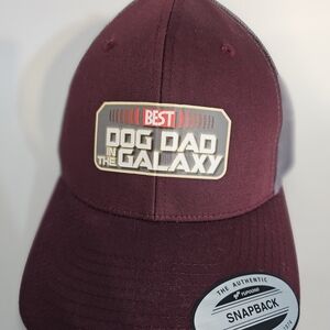 The Classic Maroon Dog Dad Galaxy Snapback Hat